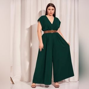 Privé Plus Size Zip Back Wide Leg Jumpsuit Pants 4x